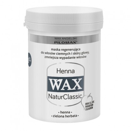 WAX Henna NaturClassic, Maska do włosów ciemnych, 240 ml