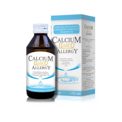 Calcium Hasco Allergy, syrop bezsmakowy, 150ml