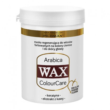 WAX Arabica ColourCare, Maska do włosów farbowanych ciemnych, 240 ml