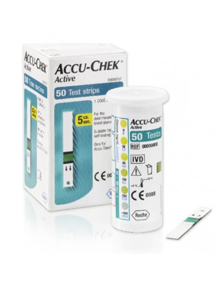 Accu-Chek Active, paski testowe do glukometru, 50 pasków