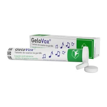 GeloVox, smak porzeczkowo-mentolowy, 20 tabletek do ssania