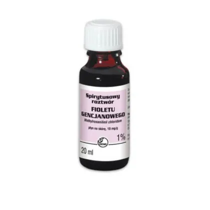 1% Spirytusowy roztwór fioletu gencjanowego Gemi 10 mg/ g, płyn na skórę, 20 ml