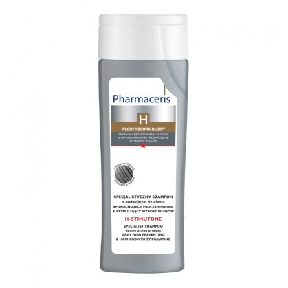Pharmaceris H, Stimutone, szampon spowalniający Proces siwienia i stymulujący wzrost włosów, 250 ml