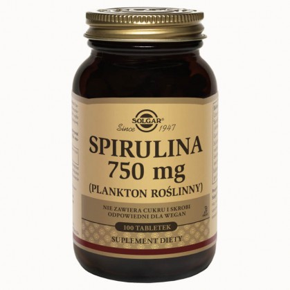 Solgar Spirulina 750mg, tabletki, 100 szt.