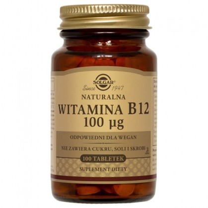 Solgar Witamina B12 naturalna, tabletki, 100 szt.