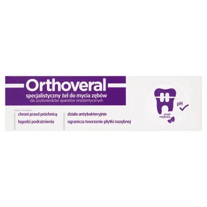 ORTHOVERAL, specjalistyczny żel do mycia zębów, 75ml