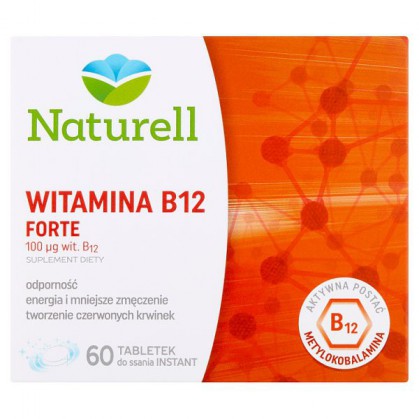 NATURELL, Witamina B12 Forte, 60 tabletek