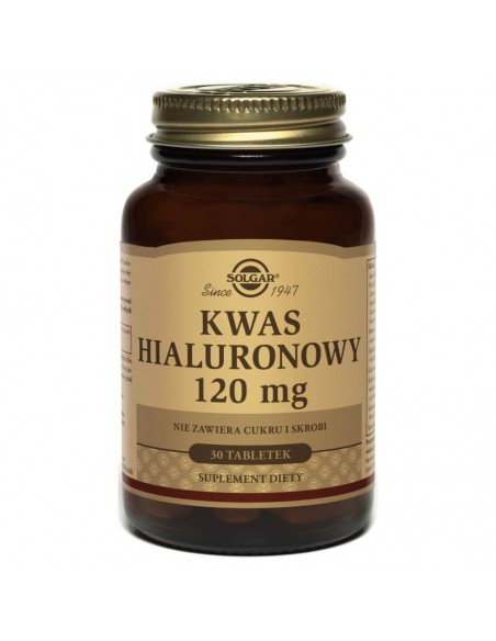 Solgar Kwas Hialuronowy 120mg, tabletki. 30 szt.