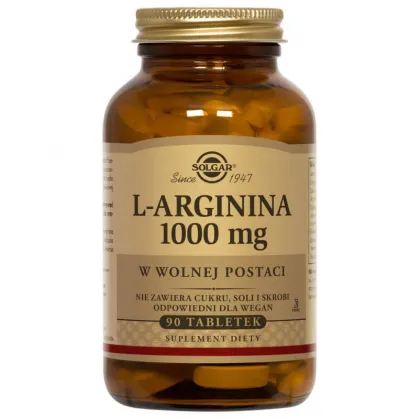 Solgar L-Arginina 1000mg, tabletki, 90 szt.
