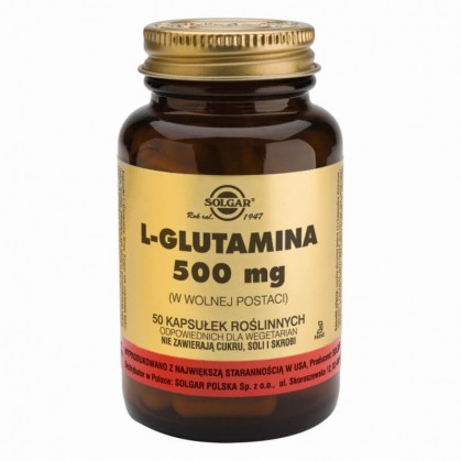 Solgar L-Glutamina 500mg, kapsułki, 50 szt.