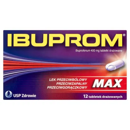 Ibuprom MAX 400 mg, 12 tabletek drażowanych