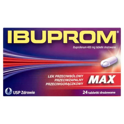 Ibuprom MAX 400 mg, 24 tabletki drażowane