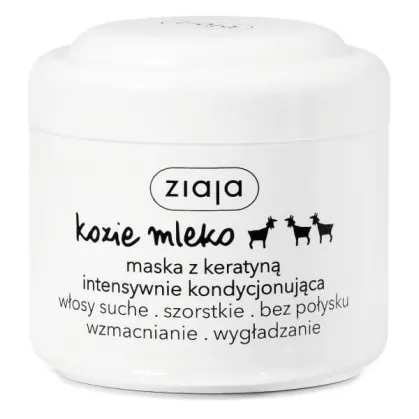 Ziaja Kozie Mleko, maska do włosów intensywnie kondycjonująca z keratyną, 200 ml